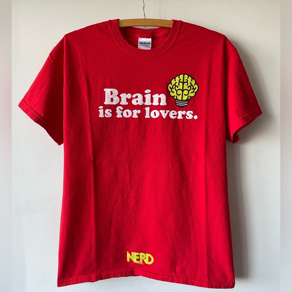 RARE Vintage 2008 NERD NIGO Brain is for Lovers tee